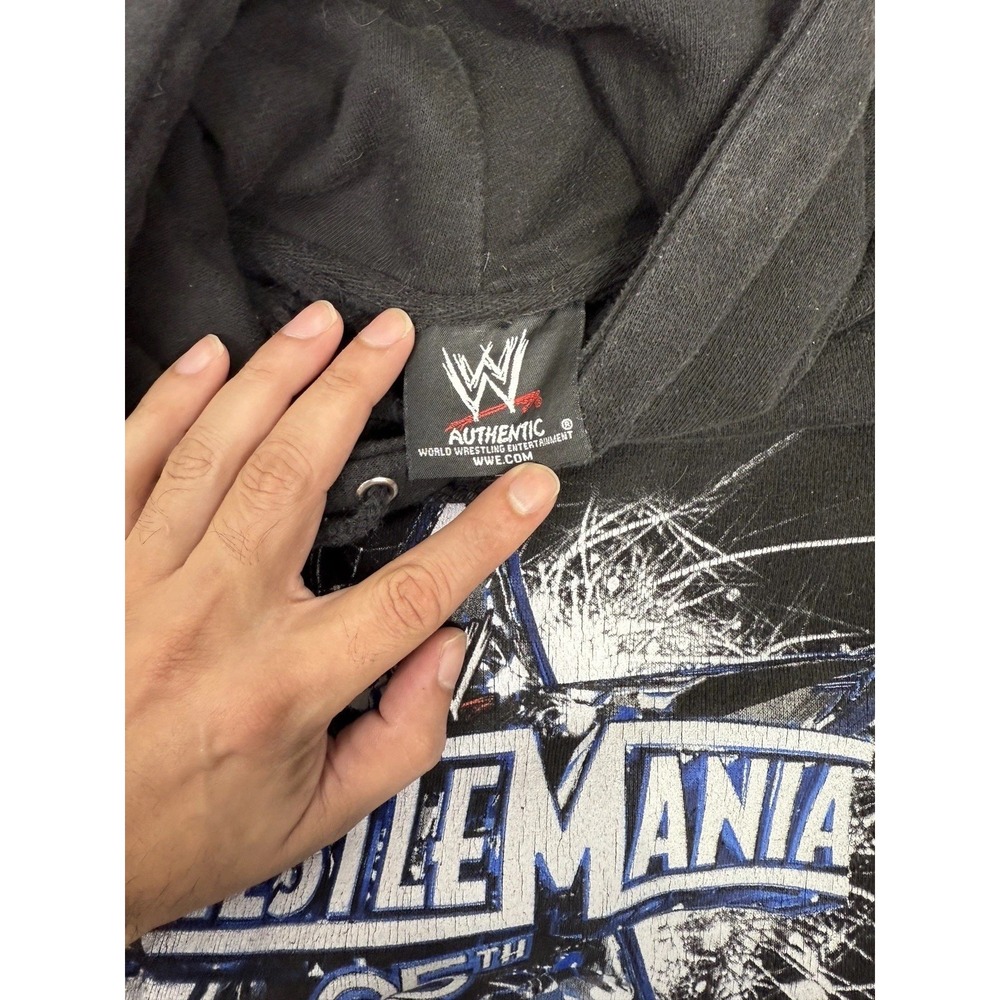 WWE Y2K 2009 Pre Shrunk Wrestlemania 25th Anniversary Black Hoodie Size M - Picture 7 of 15
